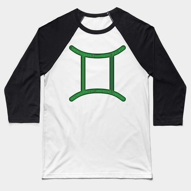 Gemini Sign Baseball T-Shirt by Zodiac Syndicate